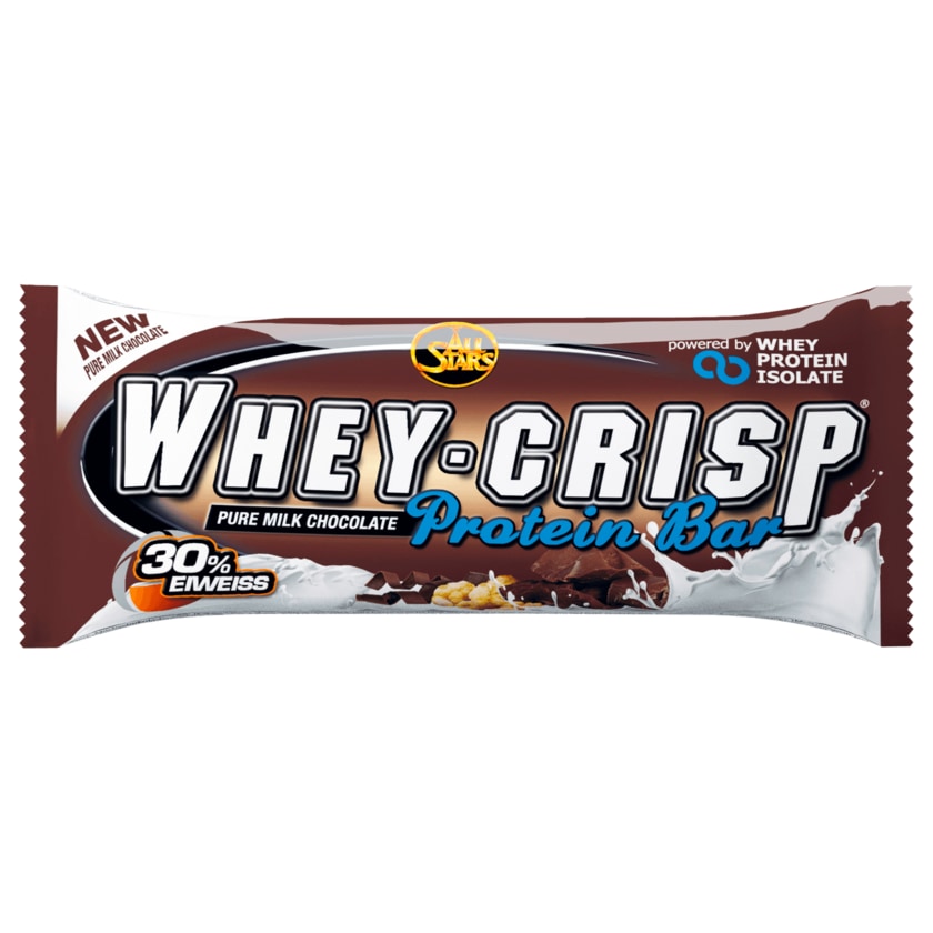 All Stars Whey Crisp Protein Bar Pure Milk Chocolate 50g
